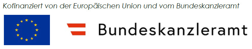 EU-Flagge und der Hinweis "Konfinanziert von der Europäischen Union"