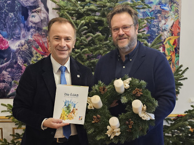 Bernhard Auinger, Salzburger Bürgermeister mit Andreas Gruber, Projektentwicklung und Beratung in der ÖJAB   (rechts).